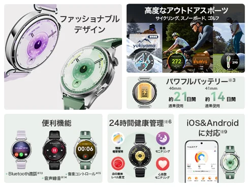 Smartwatch ATM-B19-BK 1.47" AMOLED display 64GB storage 21-day battery life GPS tracking - Image 3