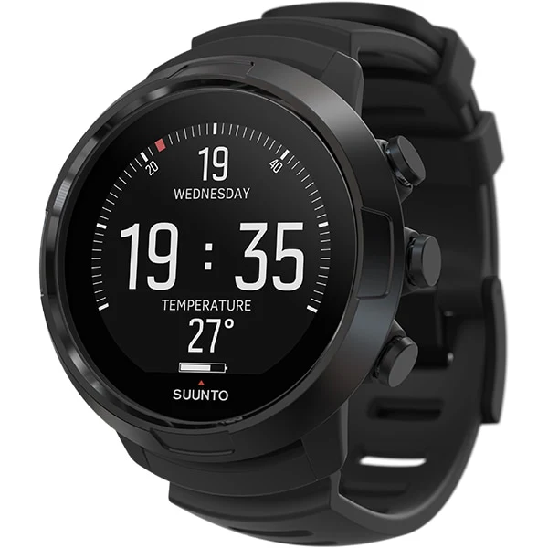 Smartwatch SS050192000 All Black 53mm Dive Computer Silicone Strap USB Cable GPS Heart Rate Monitor - Image 3