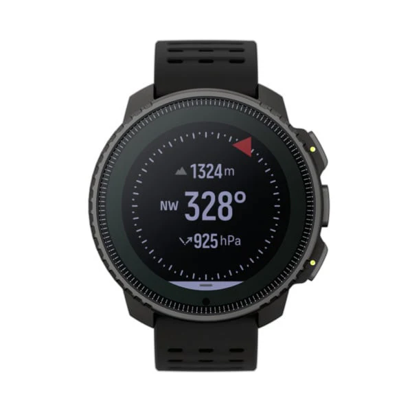 Smartwatch SS050978000 All Black 49mm GPS Smartwatch Solar Powered Silicone Band Fitness Tracker