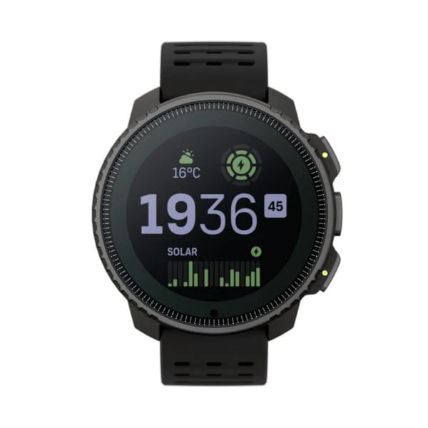 Smartwatch SS050978000 All Black 49mm GPS Smartwatch Solar Powered Silicone Band Fitness Tracker - Image 3