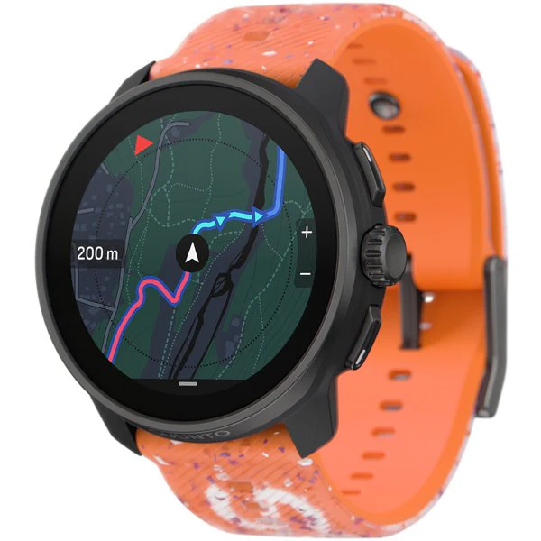 Smartwatch SS051096000 GPS Smartwatch 45mm Silicone Band Power Orange Fitness Tracker Heart Rate Monitor