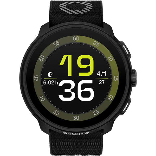 Smartwatch SS051109000 All Black 46mm Lightweight GPS Smartwatch AMOLED Display Textile Strap