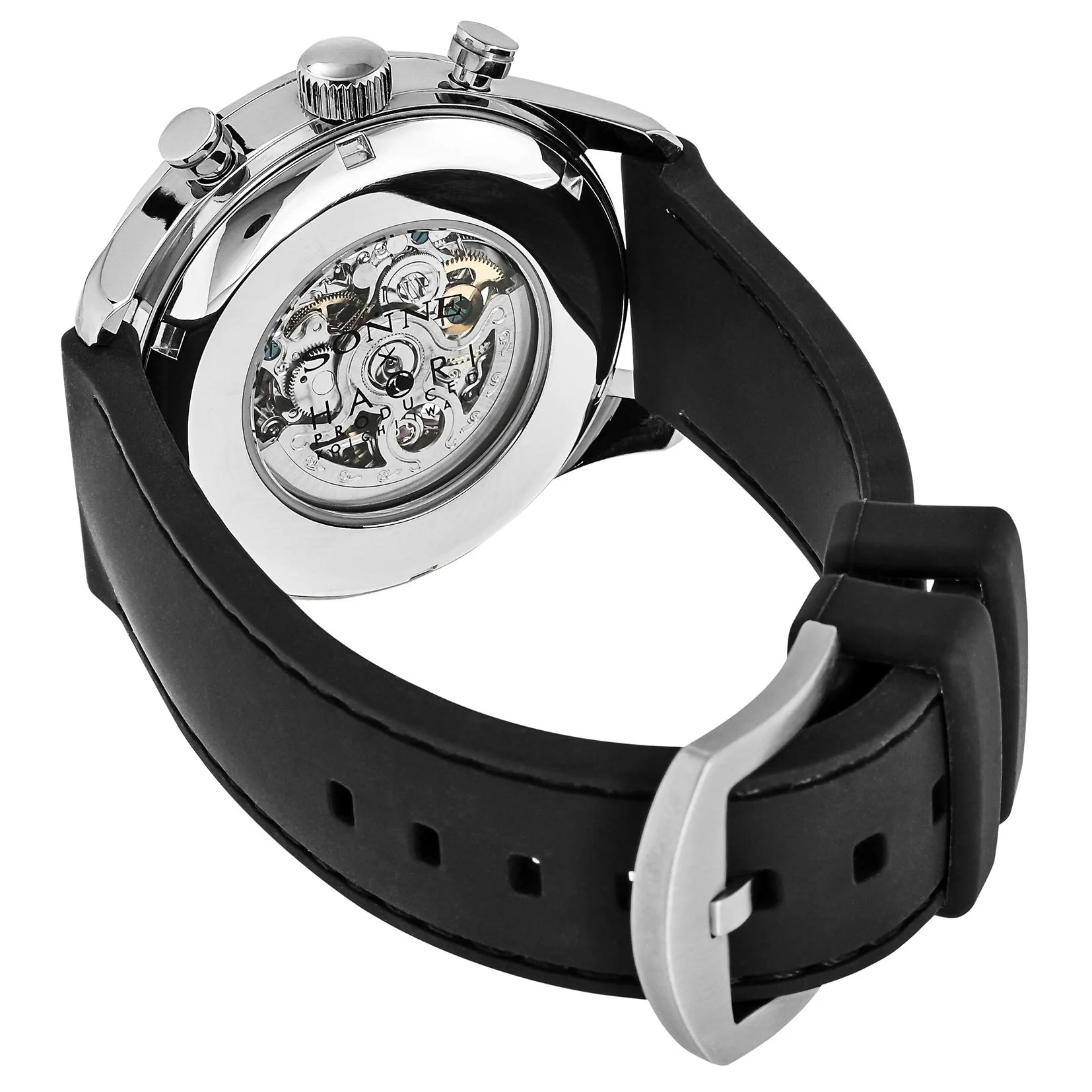 SONNE H022SS-BK Automatic Stainless Steel Men's Watch - Image 5