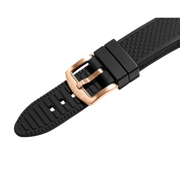 SONNE S031PGZ BK Men's Rubber Belt with Adjustable Fit Durable Stretch Material Stylish Design for Everyday Wear - Image 4