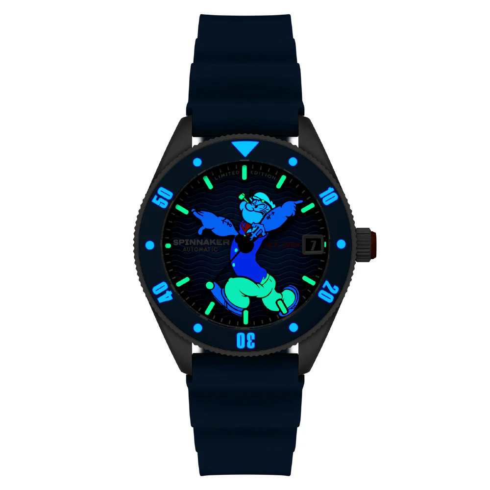 SP-5163-02 Challenger Automatic Popeye Anchor Arms Limited Edition 2-Year Warranty Blue Water Resistant Unique Design - Image 10