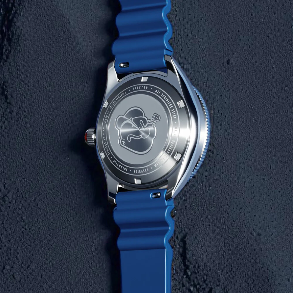 SP-5163-02 Challenger Automatic Popeye Anchor Arms Limited Edition 2-Year Warranty Blue Water Resistant Unique Design - Image 3