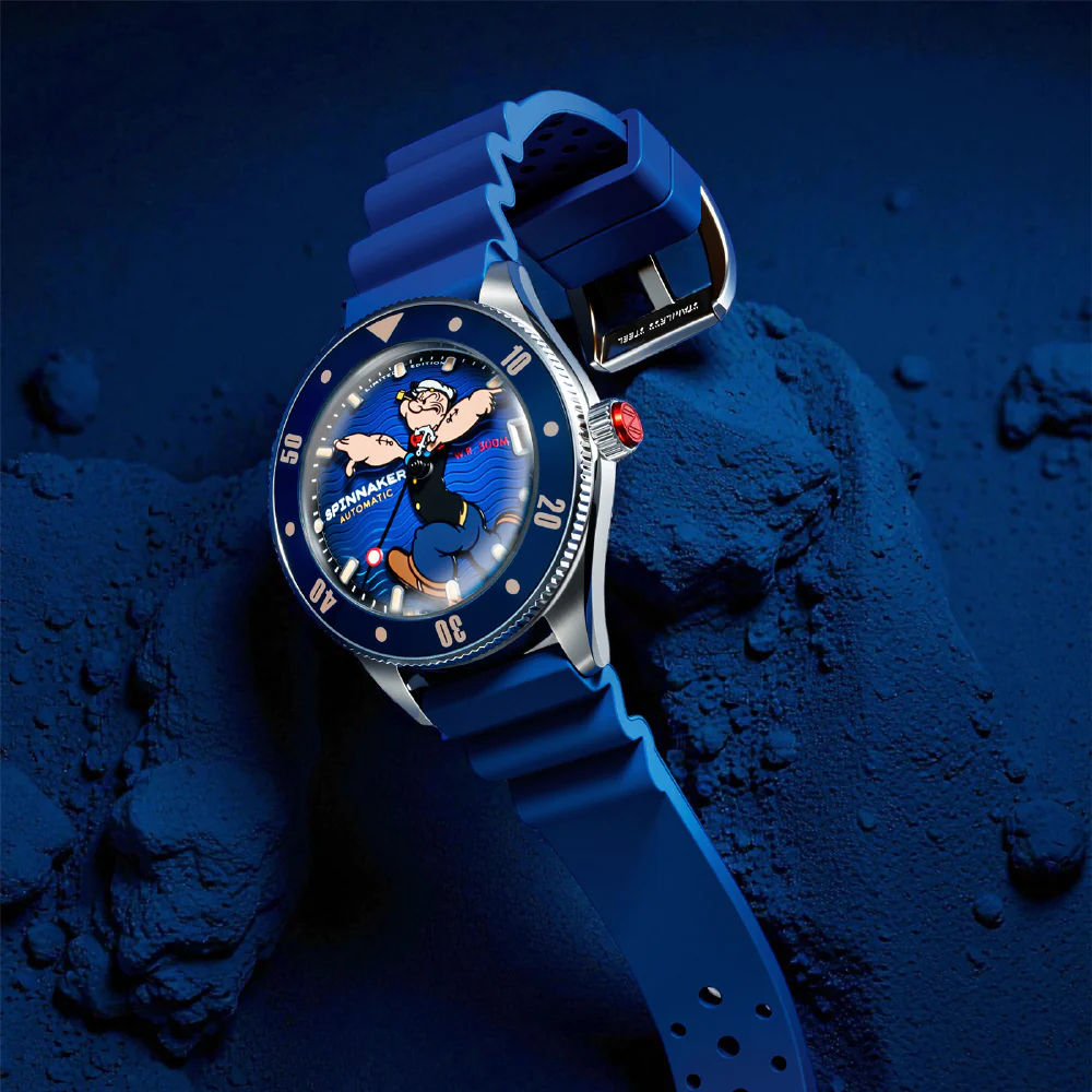 SP-5163-02 Challenger Automatic Popeye Anchor Arms Limited Edition 2-Year Warranty Blue Water Resistant Unique Design - Image 5