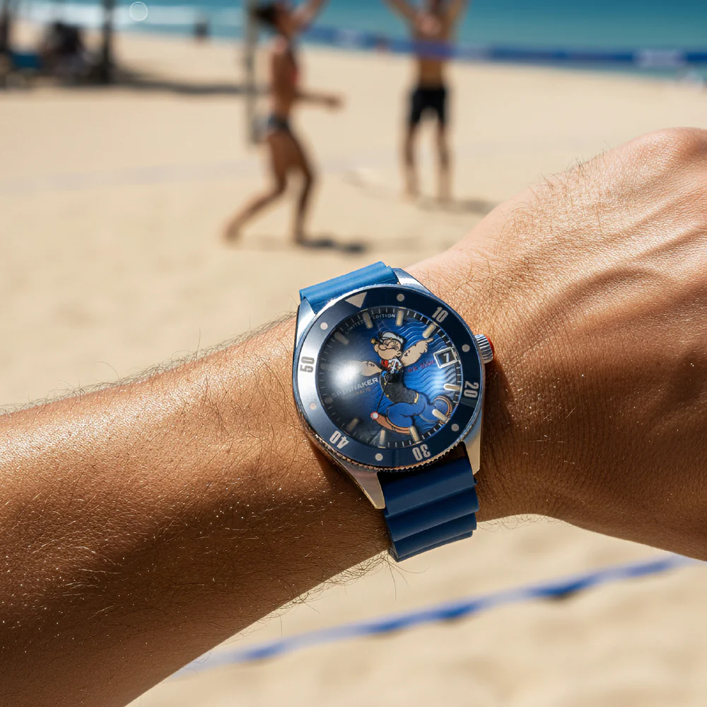 SP-5163-02 Challenger Automatic Popeye Anchor Arms Limited Edition 2-Year Warranty Blue Water Resistant Unique Design - Image 7
