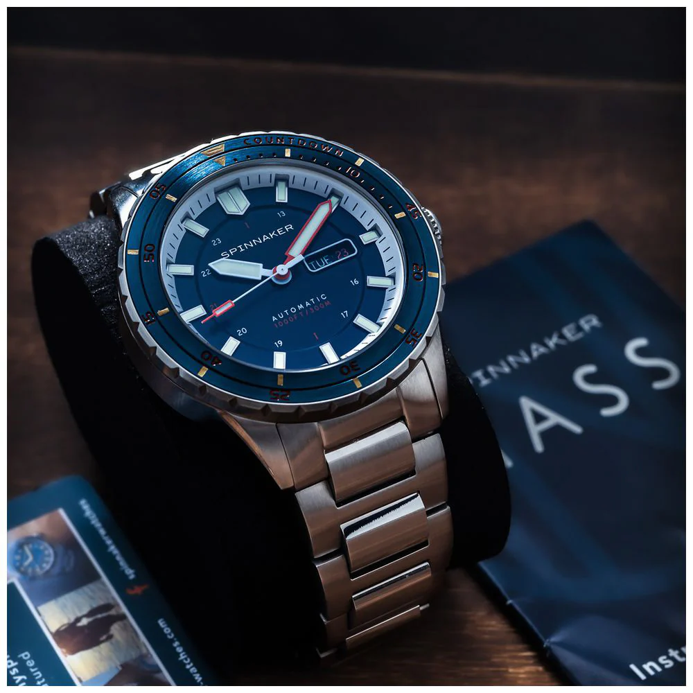 SPINNAKER SP 5099 44 HASS AUTOMATIC Navy Watch with 2 Year Warranty, Water Resistant, Stylish Design and Precision Movement - Image 10