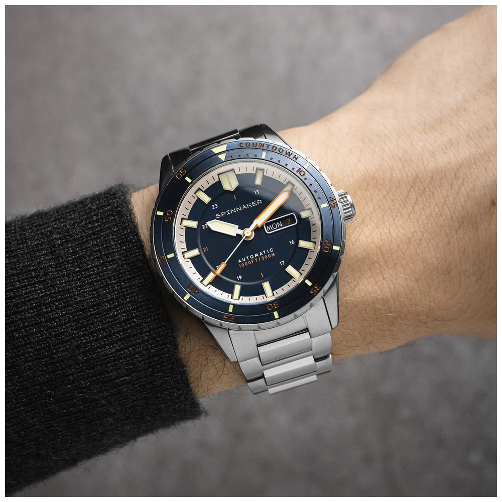 SPINNAKER SP 5099 44 HASS AUTOMATIC Navy Watch with 2 Year Warranty, Water Resistant, Stylish Design and Precision Movement - Image 8