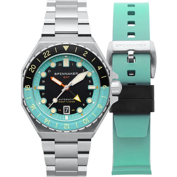 SPINNAKER SP 5119 33 DUMA GMT AUTOMATIC Watch with 2 Year Warranty, Durable Stainless Steel, Water Resistant, and Elegant Design
