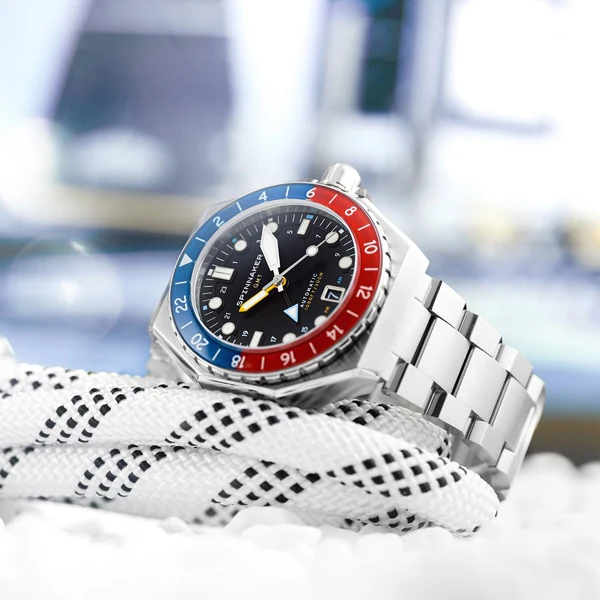 SPINNAKER SP 5119 44 DUMA GMT AUTOMATIC Watch with 2 Year Warranty, Water Resistant Design, and Stylish Stainless Steel Case - Image 3
