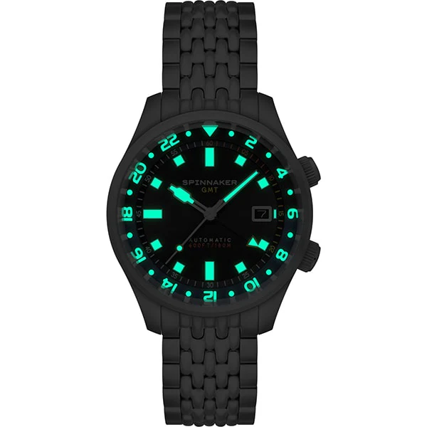 SPINNAKER SP 5121 66 Bradner GMT Automatic Watch with 2 Year Warranty, Stainless Steel Case, Water Resistant and Luminous Hands - Image 4