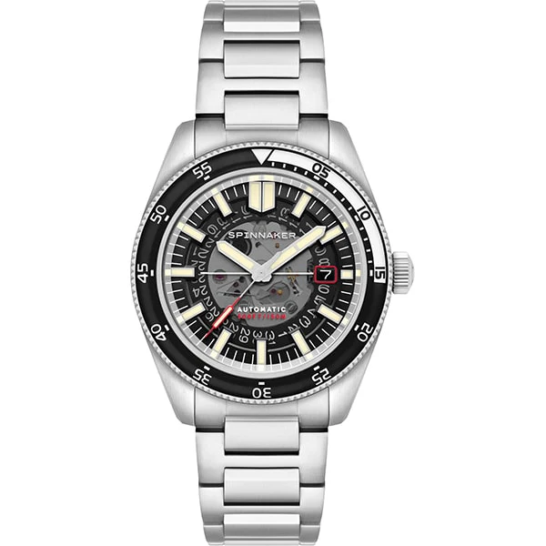 SPINNAKER SP-5118-11 Fluess Automatic Severn Edition Black Watch with 2 Year Warranty, Water Resistant, Elegant Design, Precision Movement - Image 2