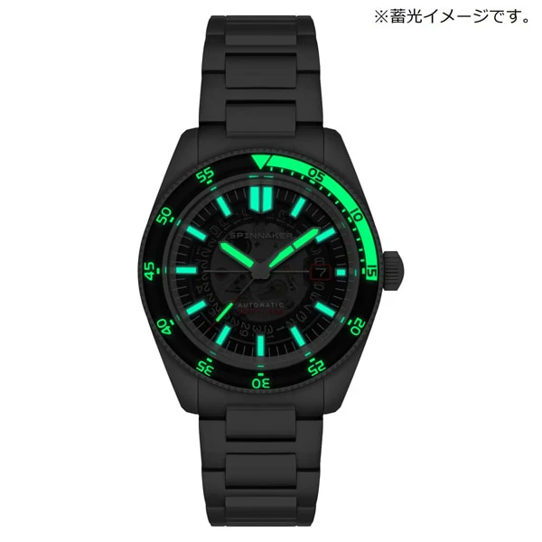 SPINNAKER SP-5118-11 Fluess Automatic Severn Edition Black Watch with 2 Year Warranty, Water Resistant, Elegant Design, Precision Movement - Image 3