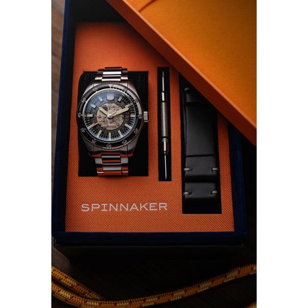 SPINNAKER SP-5118-11 Fluess Automatic Severn Edition Black Watch with 2 Year Warranty, Water Resistant, Elegant Design, Precision Movement - Image 4