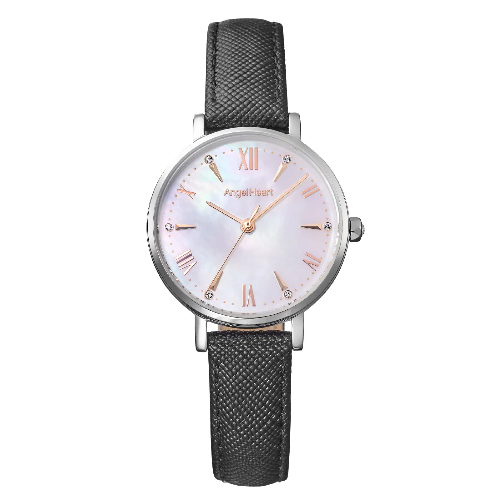 ST29S-BK Sparkle Time Elegant Design White Pearl 1-Year Warranty Water Resistant Stylish Women's Watch