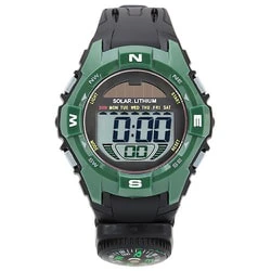 Sun Flame ACY20-GR Digital Solar-Powered Watch with Compass Green Water-Resistant Stylish Design - Image 3