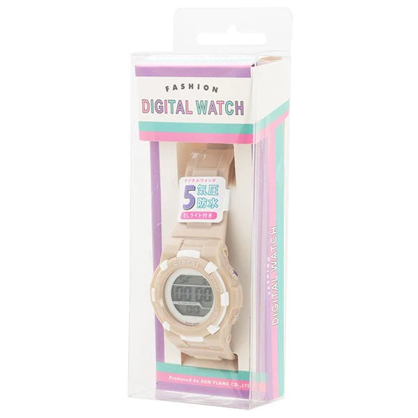 Sun Flame ACY23-BE Digital Women's Watch Stylish Beige Color Water Resistant Lightweight Design - Image 5