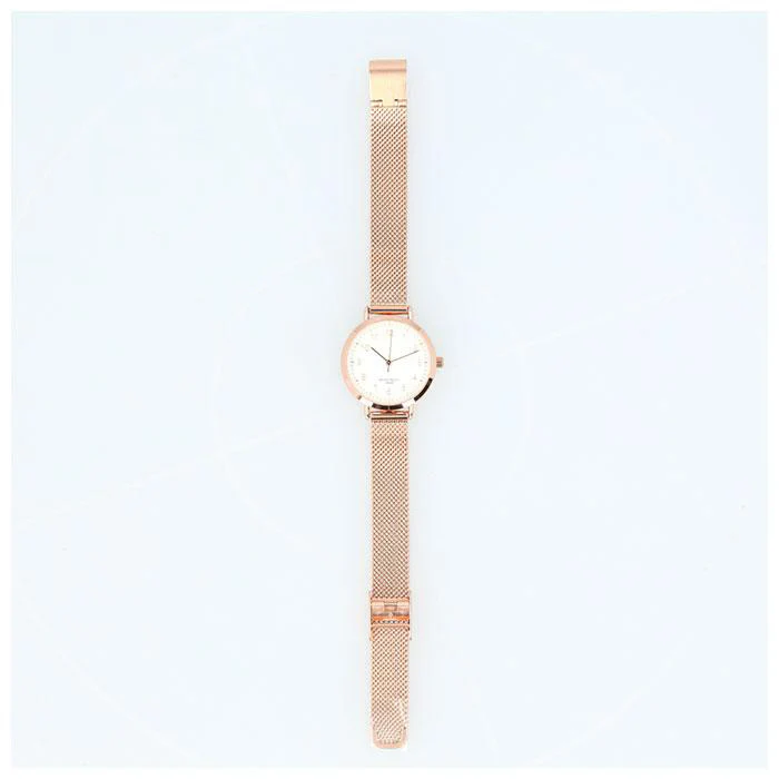 Sun Flame BL1212-G Elegant Mesh Strap Watch Stylish Gold Finish Water Resistant Durable Design - Image 6