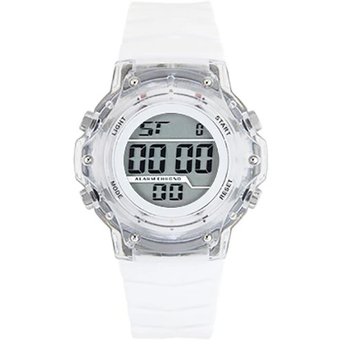 Sun Flame CD2D0006-W Stylish Digital Watch Water Resistant LED Display Lightweight Design