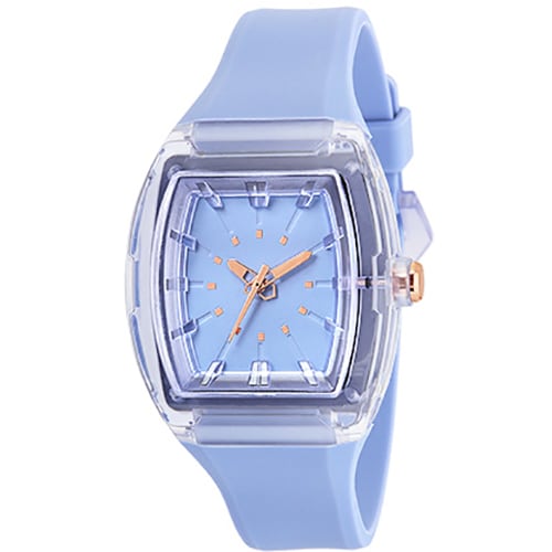 Sun Flame CF2C0021-BL Elegant Clear Tonneau Watch Stylish Design Water Resistant Comfortable Fit
