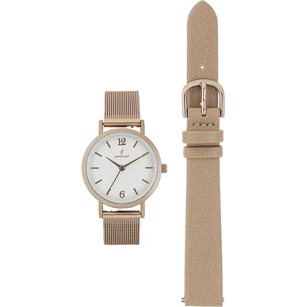 Sun Flame CG6A0001-BR Elegant Gift Watch with Interchangeable Strap Stylish Design Water Resistant Quartz Movement