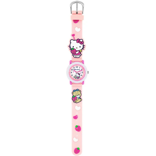 Sun Flame CR3A0004-LPI Hello Kitty Embossed Watch Stylish Design Durable Build Water Resistant Fashionable Accessory