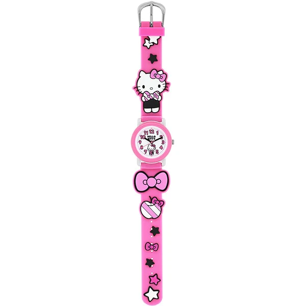 Sun Flame CR3A0004-PI Hello Kitty Embossed Watch Stylish Design Quartz Movement Water Resistant Adjustable Strap - Image 3
