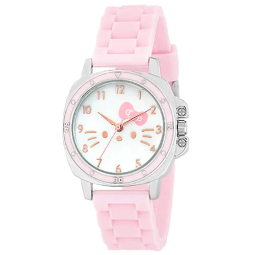 Sun Flame CR3C0008-KTP Quartz Watch Stylish Rubber Strap Cute Sanrio Hello Kitty Design Pink - Image 4