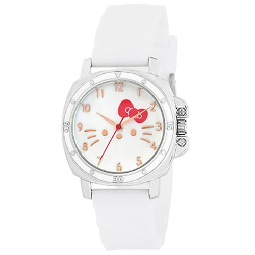 Sun Flame CR3C0008-KTW Quartz Movement Rubber Strap Hello Kitty Design Water Resistant Stylish White Watch - Image 3
