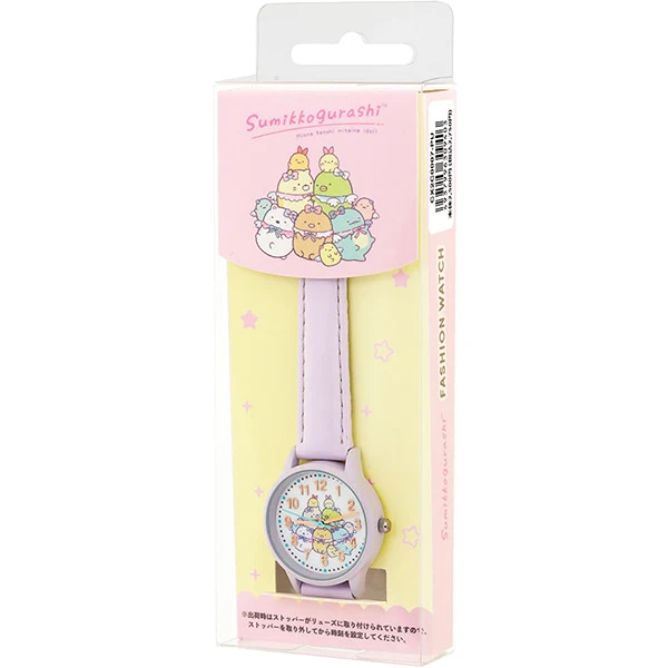 Sun Flame CX2C0007-PU Cute Sumikko Gurashi Design Purple Leather Band Water Resistant Stylish Watch - Image 2