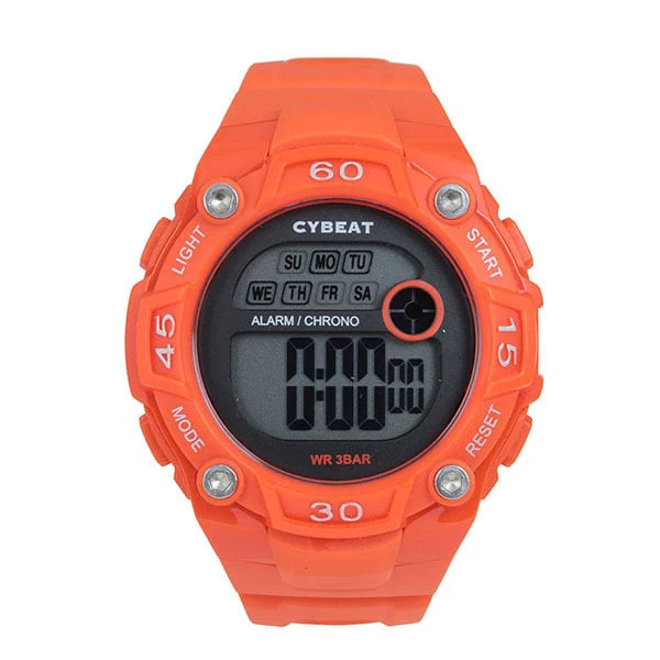 Sun Flame CY15-OR Stylish Digital Watch Water Resistant LED Display Lightweight Design