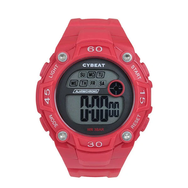 Sun Flame CY15-RE Digital Watch Stylish Design Water Resistant LED Display Lightweight and Durable