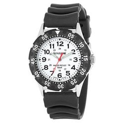 Sun Flame JB4D0003-W Men's Watch Rubber Band Made in Japan Black Dial Water Resistant Stylish Design - Image 2