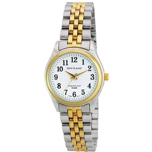 Sun Flame JB6D0001-LTW Stylish Quartz Watch Water Resistant Elegant Design Durable Strap