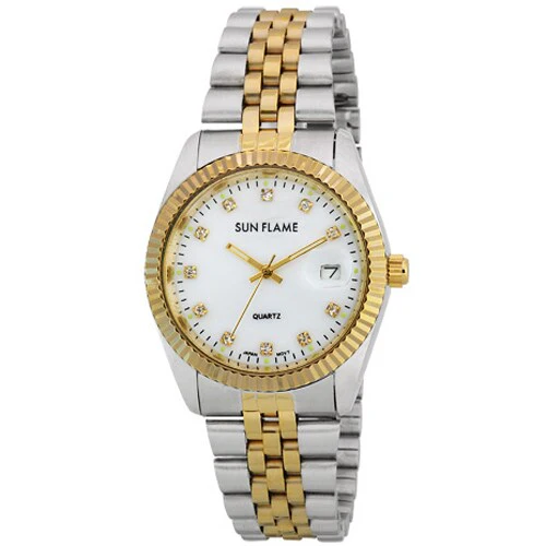 Sun Flame JB6D0002-MTS Elegant Quartz Watch - Stylish Design - Water Resistant - Durable Stainless Steel - Easy to Read