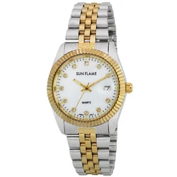 Sun Flame JB6D0002-MTS Elegant Quartz Watch - Stylish Design - Water Resistant - Durable Stainless Steel - Easy to Read - Image 3