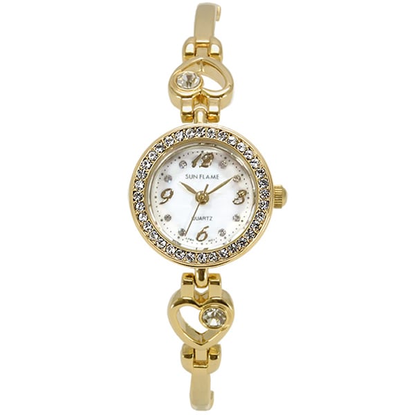 Sun Flame JF4D0003-G Stylish Japanese Fashion Watch Gold Bracelet Elegant Design Water Resistant Lightweight