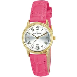 Sun Flame JF4D0007-PI Stylish Japanese Fashion Watch Leather Strap Pink Elegant Design Water Resistant - Image 3