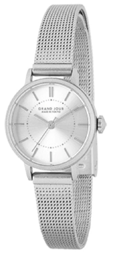 Sun Flame MJ-GJUA09-S Fashion Watch GRAND JOUR Made in Tokyo Silver Elegant Design Water Resistant Durable Build