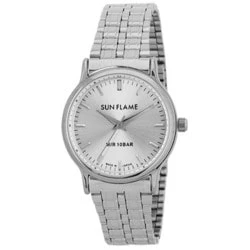 Sun Flame MJG-X02-S Stylish Quartz Men's Watch Water Resistant Durable Design Elegant Stainless Steel Band - Image 3