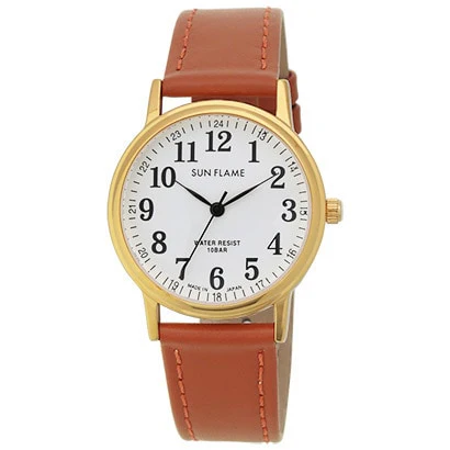 Sun Flame MJG-X06-BR Stylish Quartz Men's Watch - Water Resistant - Durable Stainless Steel - Elegant Design - Perfect - Image 3