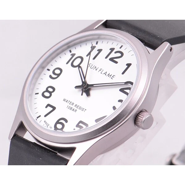 Sun Flame MJG-X10-W Stylish Quartz Unisex Watch Water Resistant Durable Design Sleek Modern Aesthetic