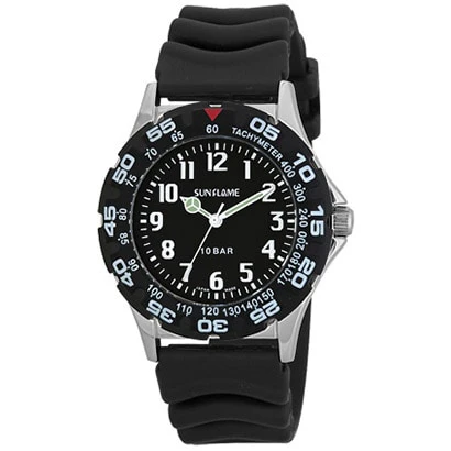 Sun Flame MJG-X14-BK Stylish Fashion Watch Water Resistant Comfortable Fit Quartz Movement