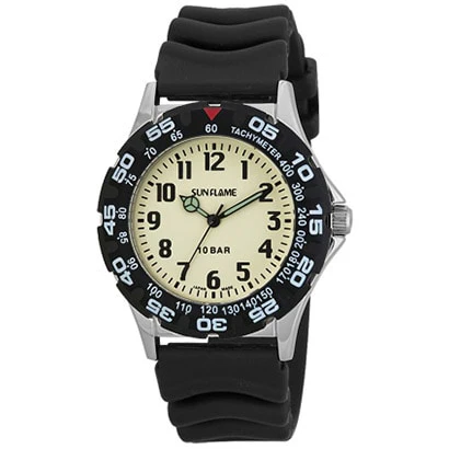 Sun Flame MJG-X14-IV Stylish Analog Design Water Resistant Durable Leather Strap Quartz Movement - Image 3