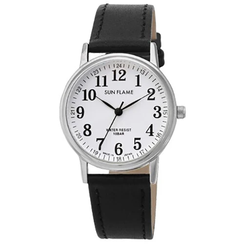 Sun Flame MJG-XD06-BK Stylish Quartz Watch - Water Resistant - Durable Stainless Steel - Elegant Black Design