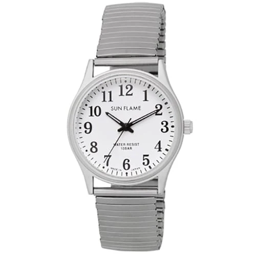 Sun Flame MJG-XD09-W Stylish Design Water Resistant Japanese Movement Durable Stainless Steel