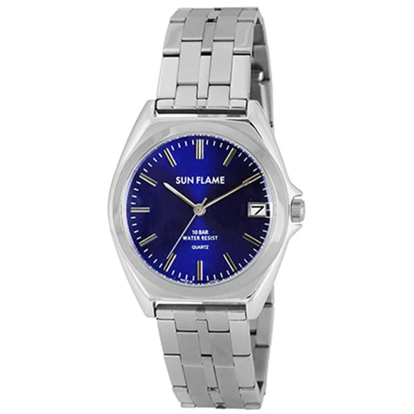 Sun Flame MJG-Z77-SBL Stylish Design Water Resistant Durable Stainless Steel Elegant Analog Display