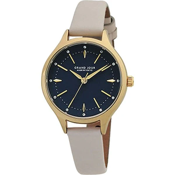 Sun Flame MJGJQA01-GY Fashion Watch Grand Jour Made in Tokyo Stylish Design Water Resistant Quartz Movement